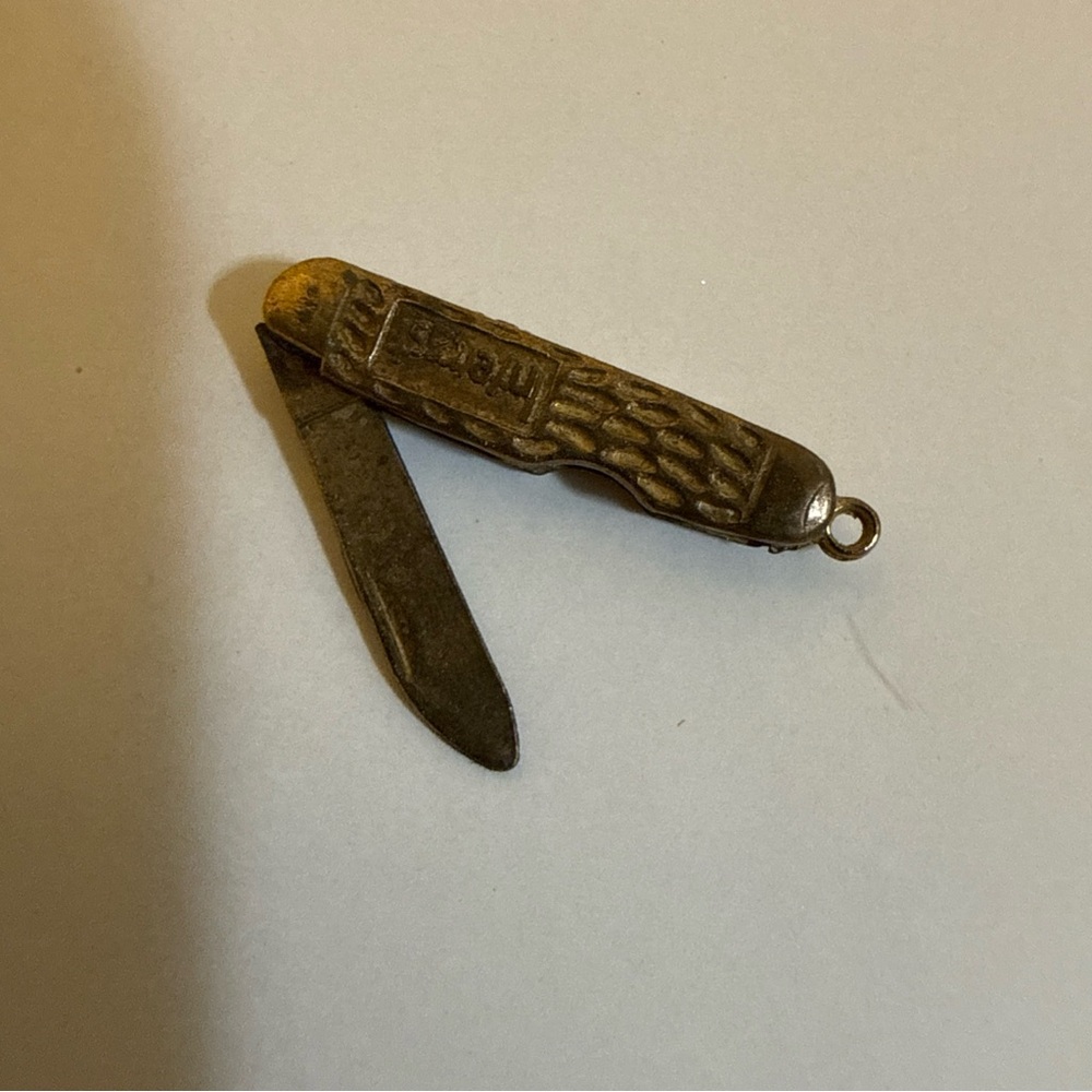 Vintage 1960s INTERCAST Miniature Metal Folding Pocket Knife Functioning Charm